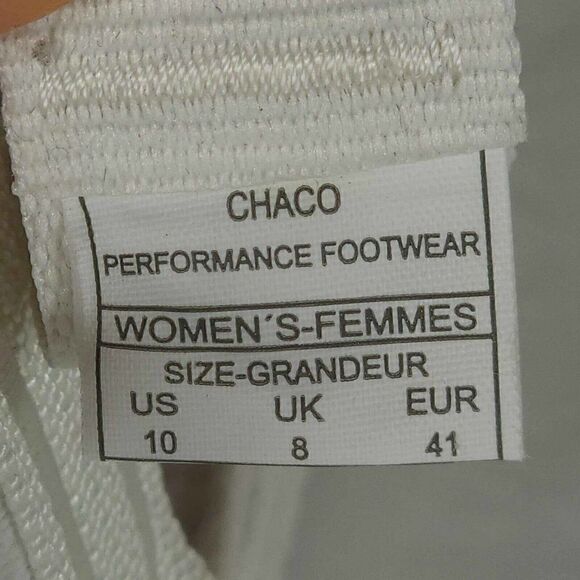 CHACO Women's Chillos US10 White Adjustable Strap Closed Toe Sandals Clogs - Picture 12 of 12